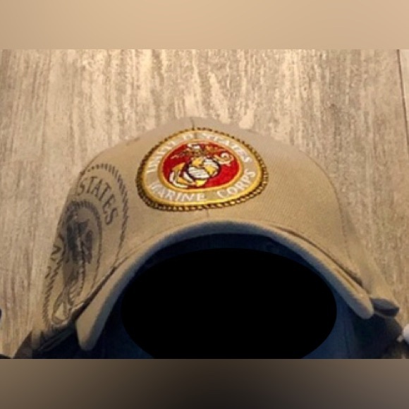 2 United States Marine Corps Ball Cap (1 Black & 1 Tan) - Picture 3 of 3